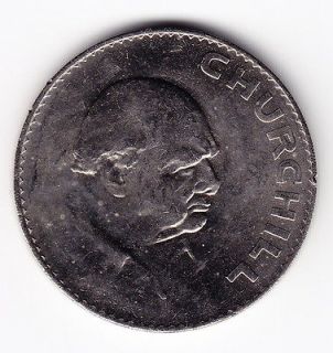 1965 England Sir Winston Churchill Crown Coin (b58)