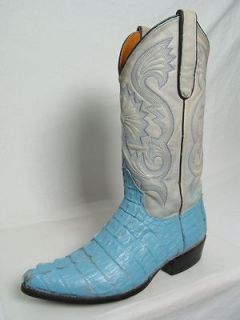 VIEJO Mens 7.5 D Blue HORNBACK ALLIGATOR Western Cowboy Buckaroo Boots