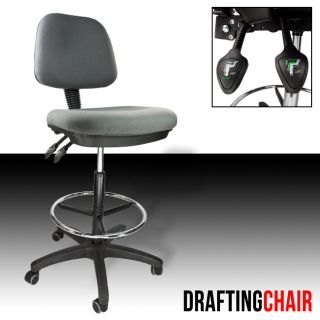 Chair Stool Ergonomic Grey Adjustable Footring Multi Function Office