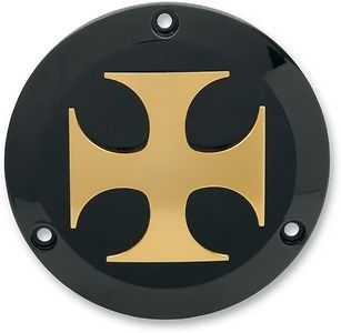 NYC CHOPPERS DERBY COVER CROSS GOLD HD BIG TWIN 84 99