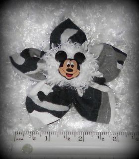 MOUSE Hair Flower Clip Bow Disney inspired Custom Boutique Made in USA