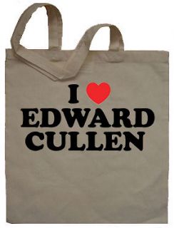 Love Edward Cullen Tote Bag Shopper   Print Any Name