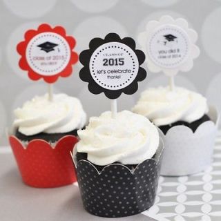Class of 2013 Party Favor Cupcake Wrapper Baking Cups & Toppers