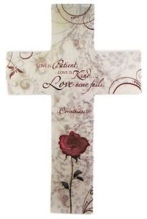 Is Patient Love Is Kind Love Never Fails Ceramic Cross by About Face