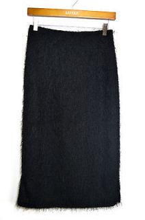 Banana Republic Sexy High Waisted Fuzzy Black Skirt XS