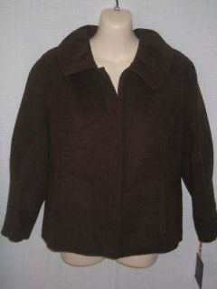 Cynthia Rowley Handmade Brown Wool Jacket New