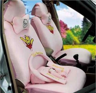 New   fashion cute pink cartoon Happy Bear car safety seat cover 18pc