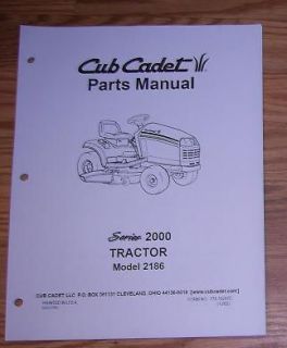 CUB CADET 2186 TRACTOR & ENGINE ILLUSTRATED PARTS LIST MANUAL