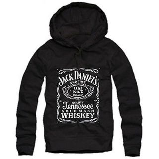 Hoodies Fleece Cotton Sweat Shirts Jack Daniels Black US XS S M L