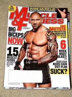 MUSCLE FITNESS MAGAZINE DAVE BAUTISTA WWE MUSCLE BIG BICEPTS November
