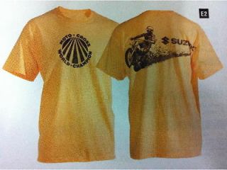 Suzuki Vintage Motocross MX World Champion T Shirt Yellow