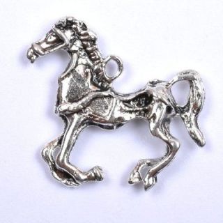 Free Ship 10pcs Tibet silver horse charms pendant 29X27MM SH1353