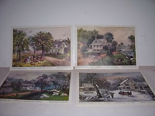 Seasons Currier & Ives Lithographs