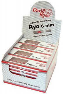 Case of 240 David Ross Micro Cigarette Filters RYO 6 mm for Virginia
