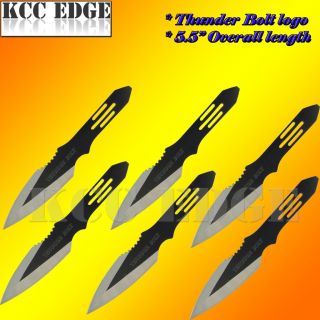 BEST DEAL 6PC 5.5 Throwing Knife Set With Pouch   BRAND NEW   THUNDER