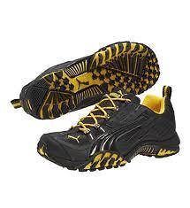 NEW MENS PUMA SHOES   DARBY TRAIL RACER   BLACK / YELLOW   181766 04