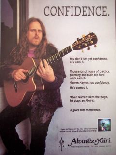 1996 Warren Haynes plays ALVAREZ guitar vintage ad