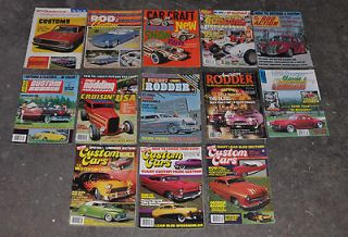 VARIETY OF OLD CUSTOM CAR MAGAZINE TITLES, FOR COLLECTORS