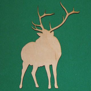 ELK DEER STAG Unfinished Wood Shapes Cut Outs E1091