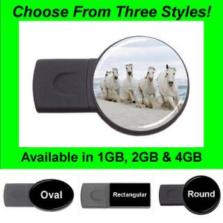 Horses at Beach   USB Flash Memory Drive (Stick/Thumb/P en)   FD1406