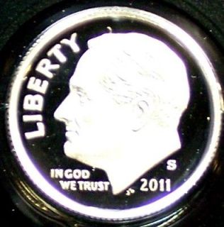 2011 S Silver Proof Roosevelt Dime   Ultra Deep Cameo