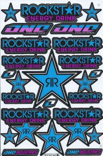 New Rockstar Energy Racing stickers/decals 1 sheet. (st189)
