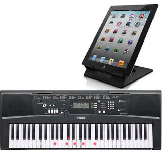220 61 Key Lighted Portable Keyboard w/iKlip Studio Desktop iPad Stand