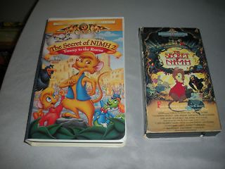 Lot of 2 VHS Tapes The Secret of NIMH 1 1990 and 2 Timmy to the Rescue