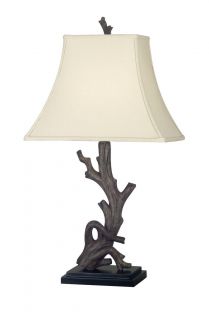 Forest 30 Driftwood Design Table/Desk Lamp with Square Bell Shade