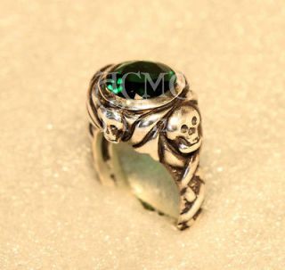 Newly listed SILVER .925 johnnys Jack Sparrow Emerald Ring pirates