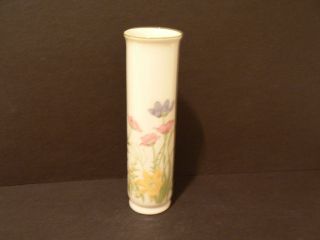 Vintage Seymore Mann Japan Day Lily Tall Vase Fine China with flowers
