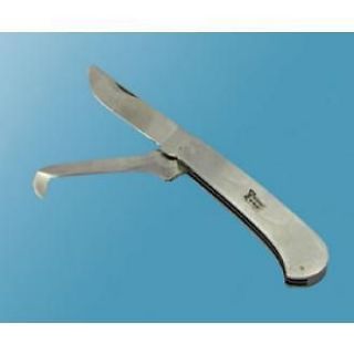 Folding Stainless Steel Castrating Knife For Bulls, Cattle, Lambs, Or
