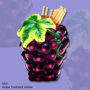 grape wine 3D TOOTHPICK HOLDER kitchen decor grapes new