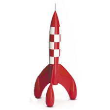 TINTIN   THE MOON ROCKET in 11   RESIN EDITION Import