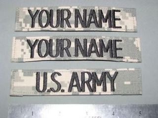 ACU Military Digital Name Tape Uniform 3 Piece Set with Velcro AIRSOFT