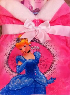 New Disney Supersoft Microfiber Hooded Poncho/Jacket/ Sweater Princess