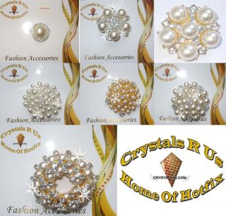 FASHION BROOCH PIN CRYSTAL faux diamond bead BLING Wedding bridal