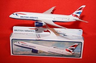 AIRWAYS BOEING 787 8 PLASTIC DESK TOP MODEL WITH STAND 1 200 SCALE