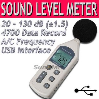 Sound Pressure Level Meter 30 ~ 130 dB Decibel USB Noise Measurement