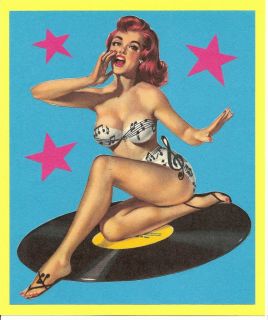 50s PIN UP T SHIRT. Burlesque, rocknroll, kitsch, pop art.
