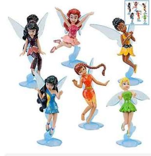 TINKER BELL FAIRIES 6 Piece Party Cake Toppers Play Set