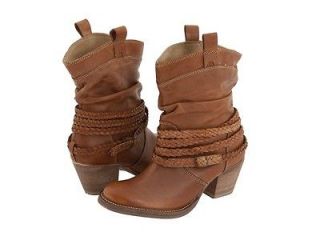 Dingo Womens Western Cowboy Boots Tan Slouch W/Strap DI 682 Size 6 10