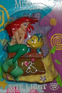 Vtg Disney Little Mermaid ARIEL FLOUNDER Nite Night Light FREE US
