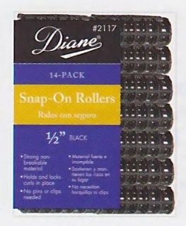 DIANE BLACK SNAP ON HAIR ROLLERS (5 SIZES AVAILABLE)