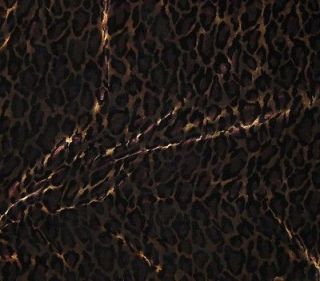 Silk VELVET Fabric GOLDEN LEOPARD SPOTS 18x22 remnant
