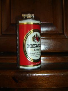Vintage Drewrys  Empty Flat Top Beer Can   Lighter