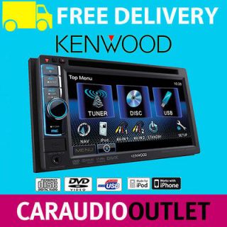 Kenwood DDX 3021 Car Double Din Stereo CD DVD USB 6.1 LCD Screen iPod