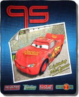Disney Pixar Cars Lightning Mcqueen 95 Fleece Sheet Throw Blanket Sz