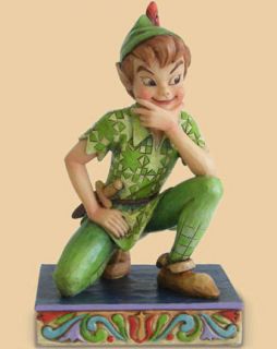 New JIM SHORE DISNEY Figurine PETER PAN Statue QUILTED FOLK ART