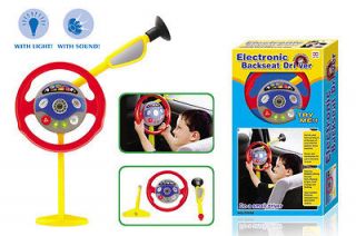 Infant Toddler Electronic Backseat Little Driver Steering Wheel Toy
